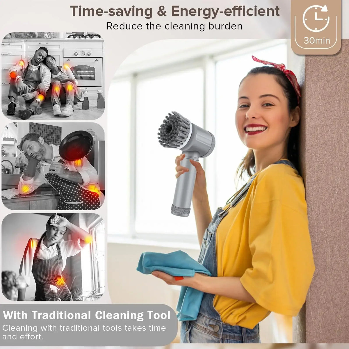 Cordless Electric Spin Scrubber